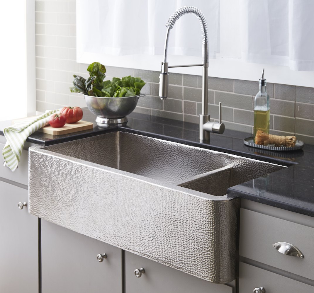 Native Trails Kitchen Sinks - Copper - Farmhouse Duet CPK576 - Brushed Nickel Native Trails Kitchen Sinks - Copper - Farmhouse Duet CPK576 - Brushed Nickel